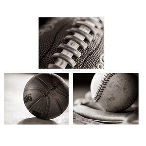 16x20 Sports Print Set, Set of 3 Photos - Baseball, Basketball, Football